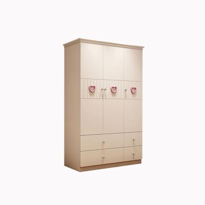 China 2018 Healthy PANEL Lovely Pink Kids Wardrobe For Bedroom Room for sale