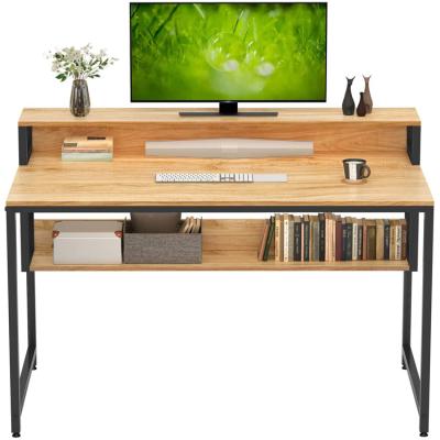 China Wholesale Other Wood Home Furniture Simple Design Standing Floor Computer Desk for sale