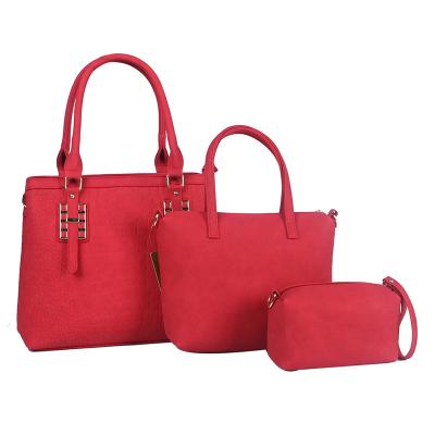 China Embossed Pattern Ladies Luxury Handbags 3 Set Middle Aged Small Brazilian Women Handbags for sale