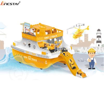 China DIY Bricstar Simulation Stage Track Toy DIY Fire / Oversized Luxury Car Toy For Kids Track Engineering / Police Yachts for sale