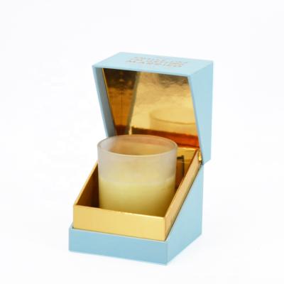 China Customized Luxury Handmade Logo Newspaper Dispensing Tour Tube Candle Rigid Box Recycled Candle Gift Packaging for sale