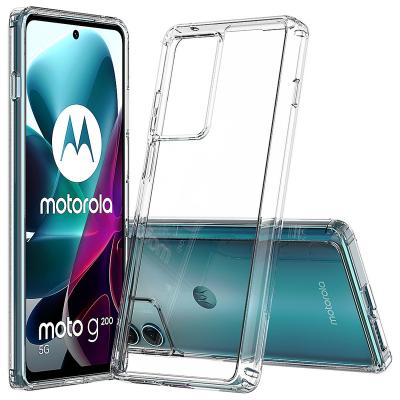 China Shockproof MOQ 50 For MOTO G200 5G E20 G71 G51 G41 G31 Acrylic Case TPU Phone Case for sale