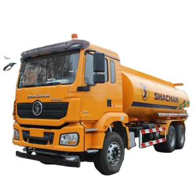 China Construction material stores shacman M3000 tank truck for water transport 20000 liters water watering truck 345Hp for sale