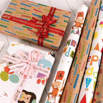 China Feuchtigkeitsdichtes Geschenkpaket für Weihnachten, Feiertage, Tagesfeier, Kraft Art Verpackungspapier zu verkaufen