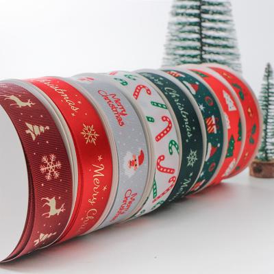 China Party Wrapping Printed Ribbon for Christmas Gift Packaging DIY Crafts Packaging for sale