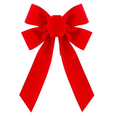 China Customized Red Velvet Light Ribbon Bows for Birthday and Party Decorations for sale