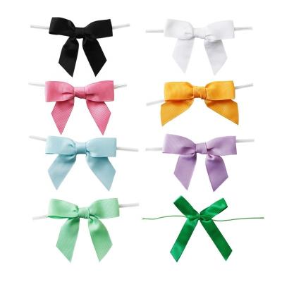 China MSD Grosgrain and Satin Ribbon Bottle Bow Decoration Customize Size Ribbon Bow with Loop for sale