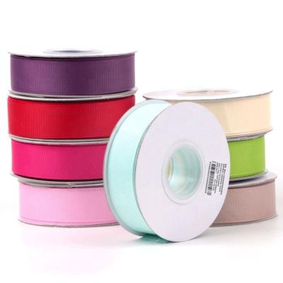 China Solid Color Grosgrain Ribbon Roll for Custom Packaging and Sustainable Manufacture for sale