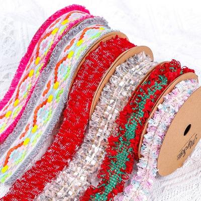 China MSD 2.2cm Jacquard Ribbon Clothing Accessories for Clothes Celebration 100% Polyester for sale