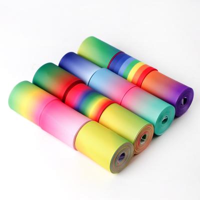 China 3 Inch 75mm Eco Friendly Decorative Rainbow Grosgrain Ribbons with 196 Color Options for sale