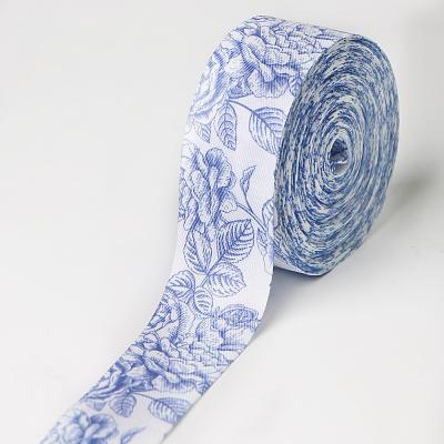 China Polyester Cotton Sublimation Printed Vintage Ribbon for Eco-friendly EMS Shipping EMS for sale