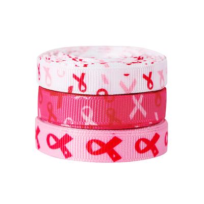 China Drahtgebundenes Fliegeband zur Dekoration von Kränzen MSD 50mm Custom Rosa- und Weißsatin-Druckband zu verkaufen