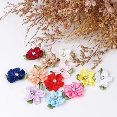 China MSD Handgemachte Seidenband Blumen Nähen Applique Stoff Machen Rose Blume Satinband zu verkaufen