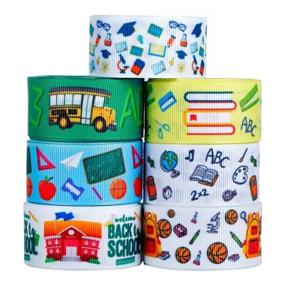 China DIY Hair Accessories and Decoration with School Themed Printed Grosgrain Ribbons for sale