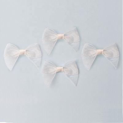 China Tech Pure Handmade Mini Organza Ribbon Bow for Decorative Flowers Wreaths for sale