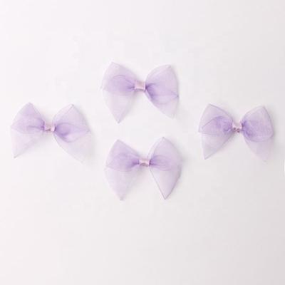 China Mini Ribbon Bow Pre Made with Organza Material in Budget-friendly Colors for sale