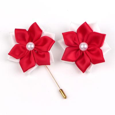 China Broches Type Broches Handgemaakte bloemen lint broches voor vrouwelijke accessoires Te koop