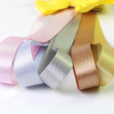 China Selling Silver Metallic 100% Polyester Satin Ribbon with 7 Days Sample Order Lead Time for sale