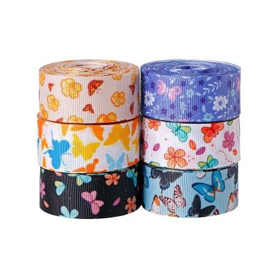 China MSD 's Colorful Floral Print Grosgrain Ribbon for Gift Wrapping Spring Summer Style for sale