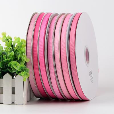 China Unterstützung 7 Tage Vorlaufzeit Pink 9mm Grosgrain Ribbon Online mit umweltfreundlichem Material zu verkaufen