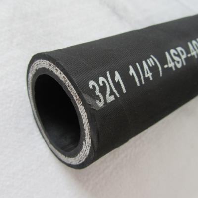 China Oil Base Hydraulic Fluids High Pressure Rubber Hydraulic Hose 4layer Steel Wire Spiral 4shipping and Handling 4sp for sale