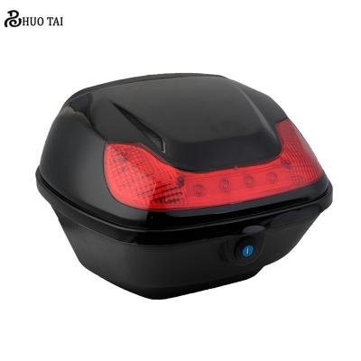 China Fashion 25L Motorcycle Trunk Large Capacity Reinforced Large Tail Motorcycle Storage Box Strong And Durable PP Plastic Material Box for sale