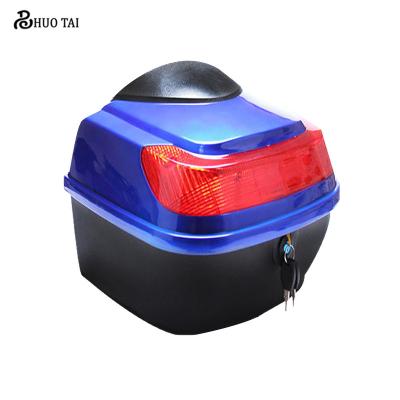 China High Strength Universal Baked 28L Fashion PP Material Paint Motorcycle Trunk Storage Box Rear Box can accommodate a full helmet. for sale