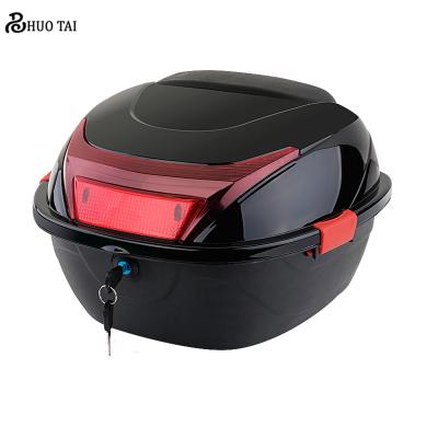 China Motorcycle Trunk 28L PP Box Fashion Scooter Rear Box Tail Motorcycle Trunk Waterproof Scooter Top Box High Quality Material for sale