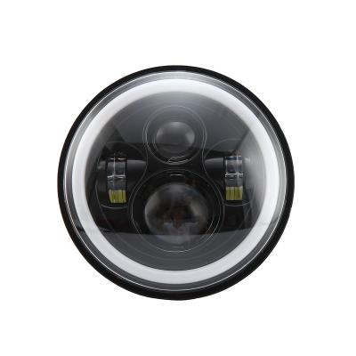 China High tenacity industrial polyester universal round 7 inch headlight bottom plug and play. Diameter 12v/24v LED And High Beam For Wrangler Vehicles for sale