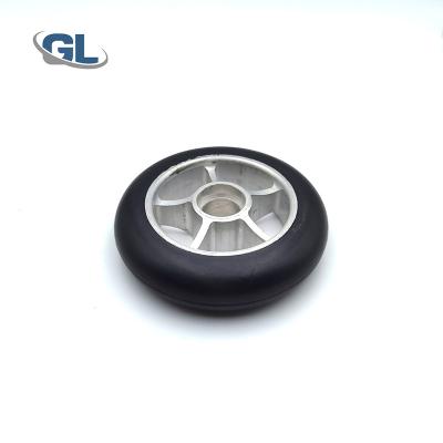 China Industrial High Quality Rubber Rollber Ski PU Wheels Aluminum Alloy Solid Wheels Core Rubber InLine Speed Wheels for sale