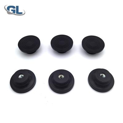 China Rubber+ Steel / Stainless High Quality Custom Anti Vibritation Isolator No Slip Rubber Bumper Round Rubber Feet For Furniture Legs for sale