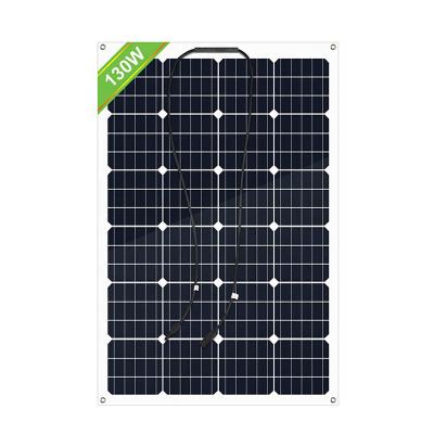 China Solar Power System 12V/18V 130W Solar Panel Monocrystalline Solar Panel Solar Power System RV Solar Panel House Roof Off-grid System for sale