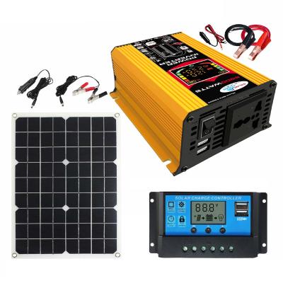 China Home Solar Energy system home Solar Power Inverter 30A Solar Panel Charge Controller 18W Solar Panel For House Off Grid Solar Power for sale