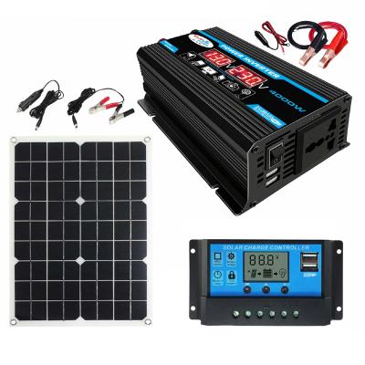 China Home 300W Off grid solar system For home 12v To 110v 220v Power Generation System solar Inverter charge Controller camping outdoor for sale