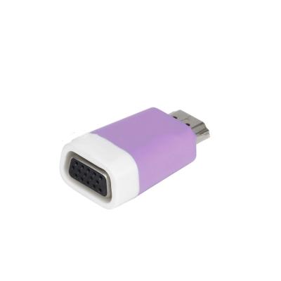 China LAPTOP WISTAR HDMI to VGA Adapter Laptop Adapter DC Plug Pure PC 12 Months FCC NC ROHS 1000pcs CE; JIA Purple HY-34 T/T for sale