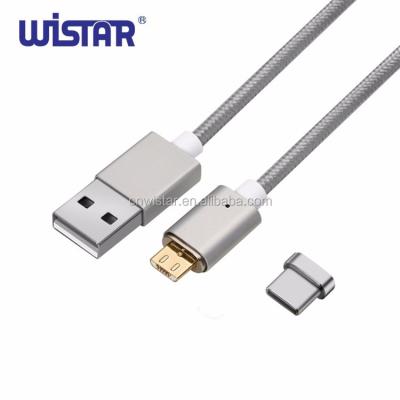 China COMPUTER WISTAR USB 3 in 1 OEM Nylon Braiding and Metal Shell Magnetic Fast Charging Cable for sale