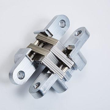 China 180 Degree 19*95mm Modern Zinc Alloy Door Hinge Concealed Invisible Concealed Cross Load Material Is 25KGS for sale