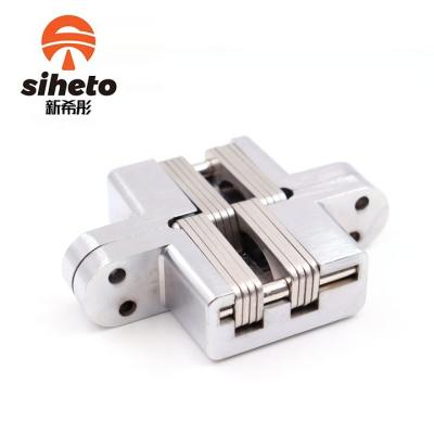 China Heavy Duty Zinc Alloy Cross Concealed Invisible Hinge Easy Heavy Duty Concealed Door Pivot Hinge 180 Per Degree Door Hinge for sale