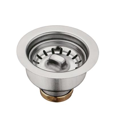 China 114mm Modern Stainless Steel Drainer Sink Strainer Drain Basket For Kitchen for sale