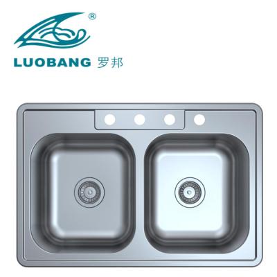 China Without Double Faucet Stainless Steel Kitchen Sink for sale