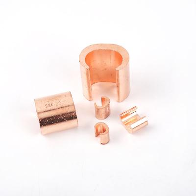 China Copper Wire Clamps Electrical Cable Junction C Shape Cable Connector Compression Accessories for sale