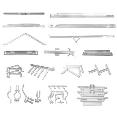 China For overhead transmission line 11kv-33kv electric hot dipped galvanized steel cross arm for overhead transmission line for sale