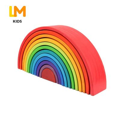 China DIY Brick Montessori Building Early Childhood Toy Kid Educational Building Blocks Set Multicolor Gift DIY Baby Toys for sale