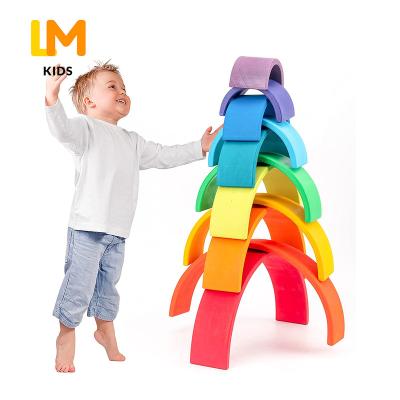 China Early Childhood EducationStacking Toy Kid Educational Building Blocks DIY Building Brick Set Multicolor Gift DIY Baby Toys for sale