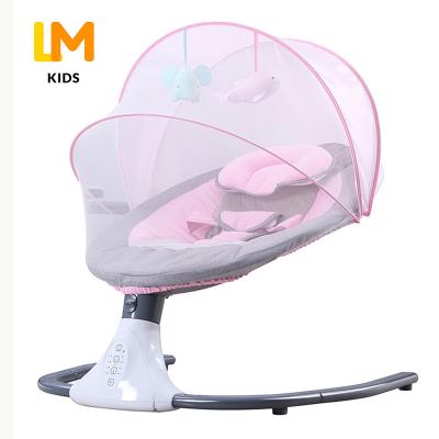 China 2022 Modern Indoor Dining Horse Newborn 0-12 Months Seat Automatic Bed Toddler Baby Swing Bouncer Modern Swing Chair for sale