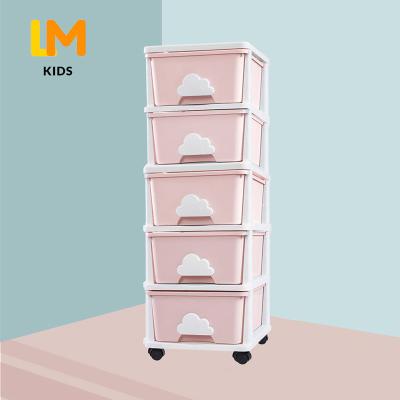 China Modern Toy Storage Box Book Display Bookshelf Baby Cabinets Kids Bedroom Children Locker Plastic Wardrobe for sale