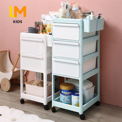 China Modern Design Kids Living Room Kids Toys Storage Box Removable Plastic Cabinets for sale