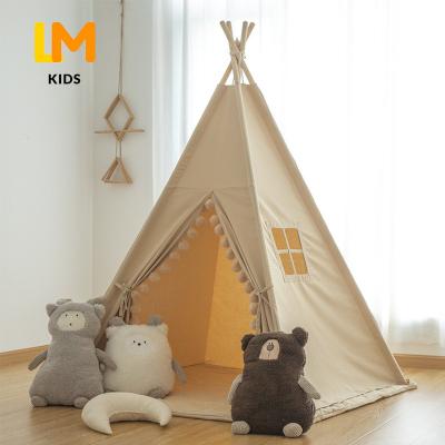 China Sports Toys Wholesale Kids Cubby House Tent Kids Indoor Indian Wooden Customizable Teepee for sale