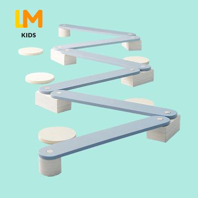 China Montessori Indoor Wooden Adjustable Foldable Toddler Balance Beam Kids Indoor Balance Beam Toys For Toddler Kids for sale