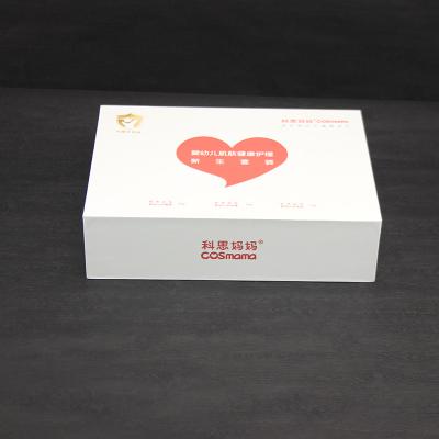 China Recycled materials sell custom logo white packaging gift box clothing newborn milk powder sky and earth cover wholesale gift box for sale